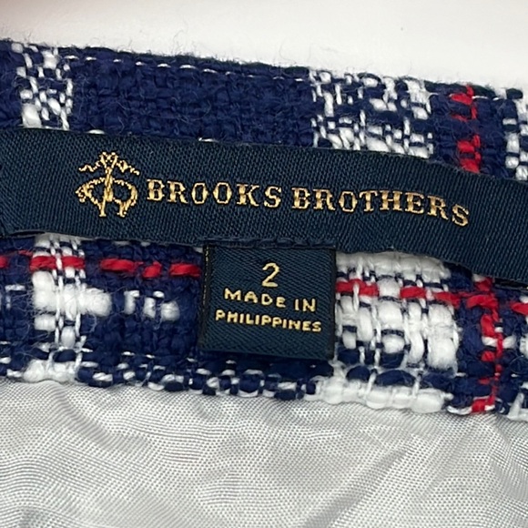 Brooks Brothers Tweed Texture Plaid Mini Skirt Size 2 - Picture 3 of 9